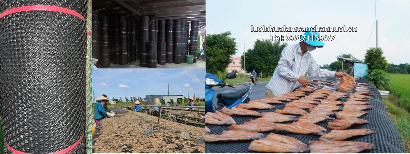 Lưới nhựa làm sàn phơi cá khô