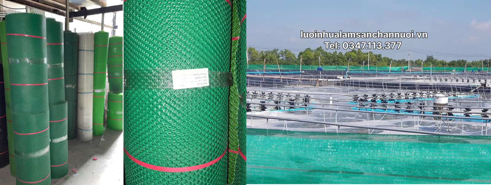 Lưới nhựa làm vuông nuôi hải sản 